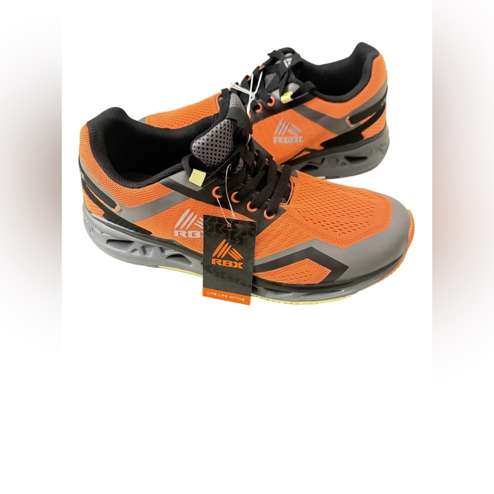 RBX Vibrant Orange and Gray Sneakers